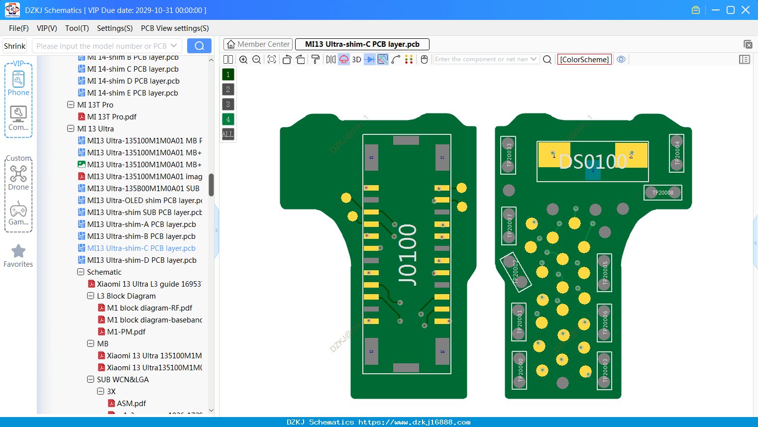 XiaoMi MI13 Ultra-shim-C PCB Layer